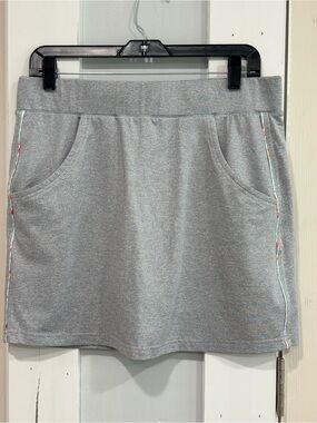 Pebble Beach Women’s L Gray Golf Skort Dry-Luxe Performance Stretch Pockets